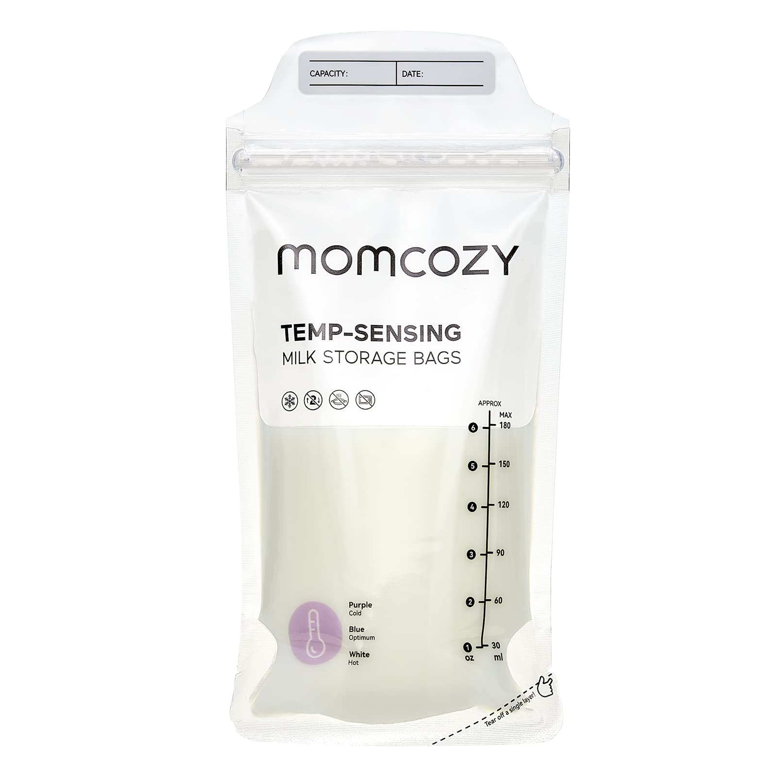 Foto 1 | Bolsas De Almacenamiento De Leche Materna Momcozy Temp-sensing 200 Unidades 180 Ml - Venta Internacional.