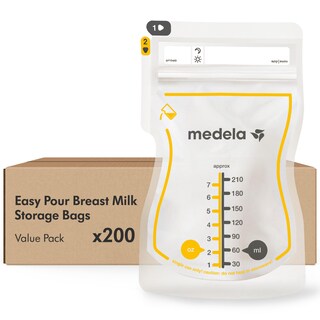 Foto 1 | Bolsas De Almacenamiento De Leche Materna Medela Easy Pour 210 Ml, 200 Unidades - Venta Internacional.