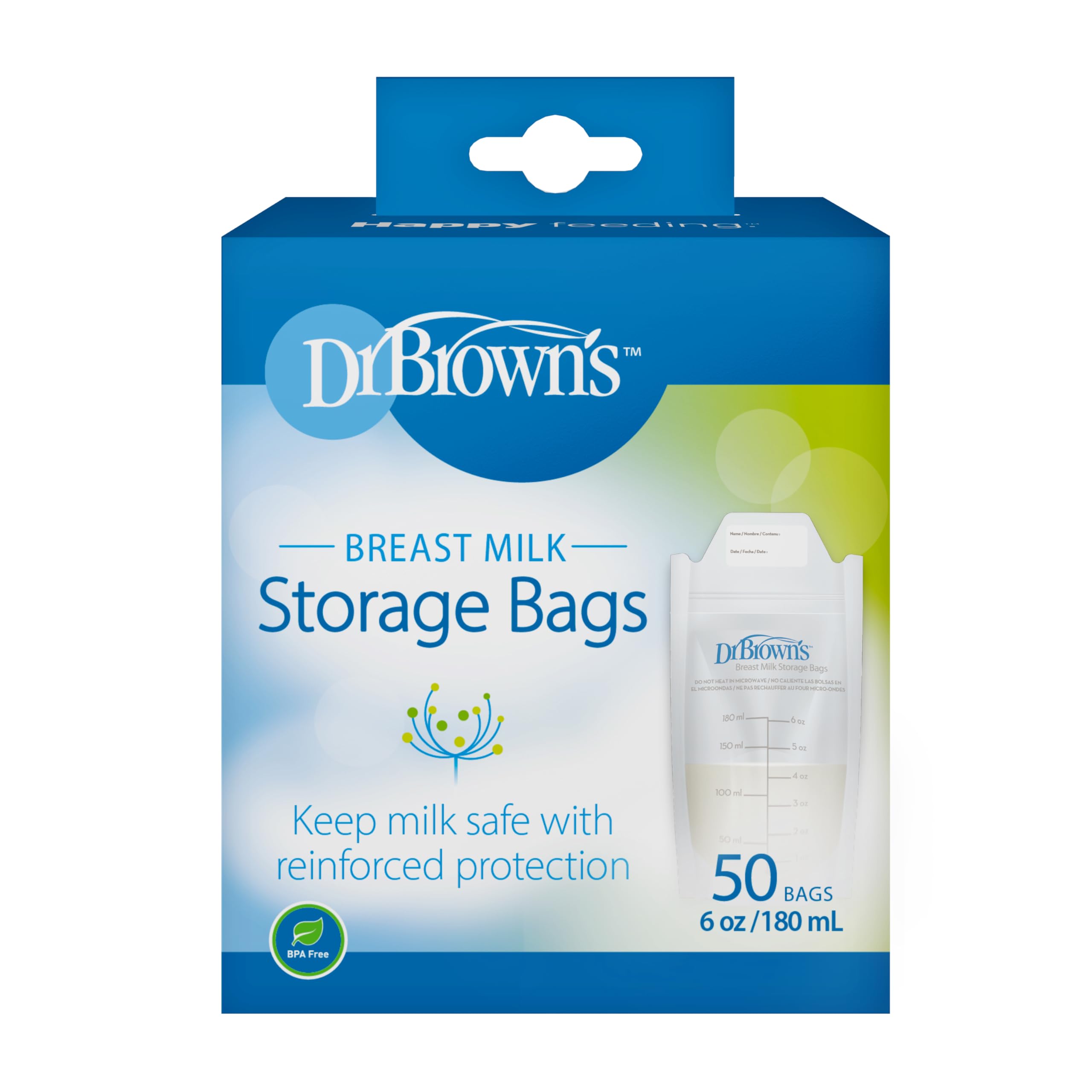 Foto 2 | Bolsas De Almacenamiento De Leche Materna Dr. Brown's De 180 Ml (50 Unidades) - Venta Internacional.