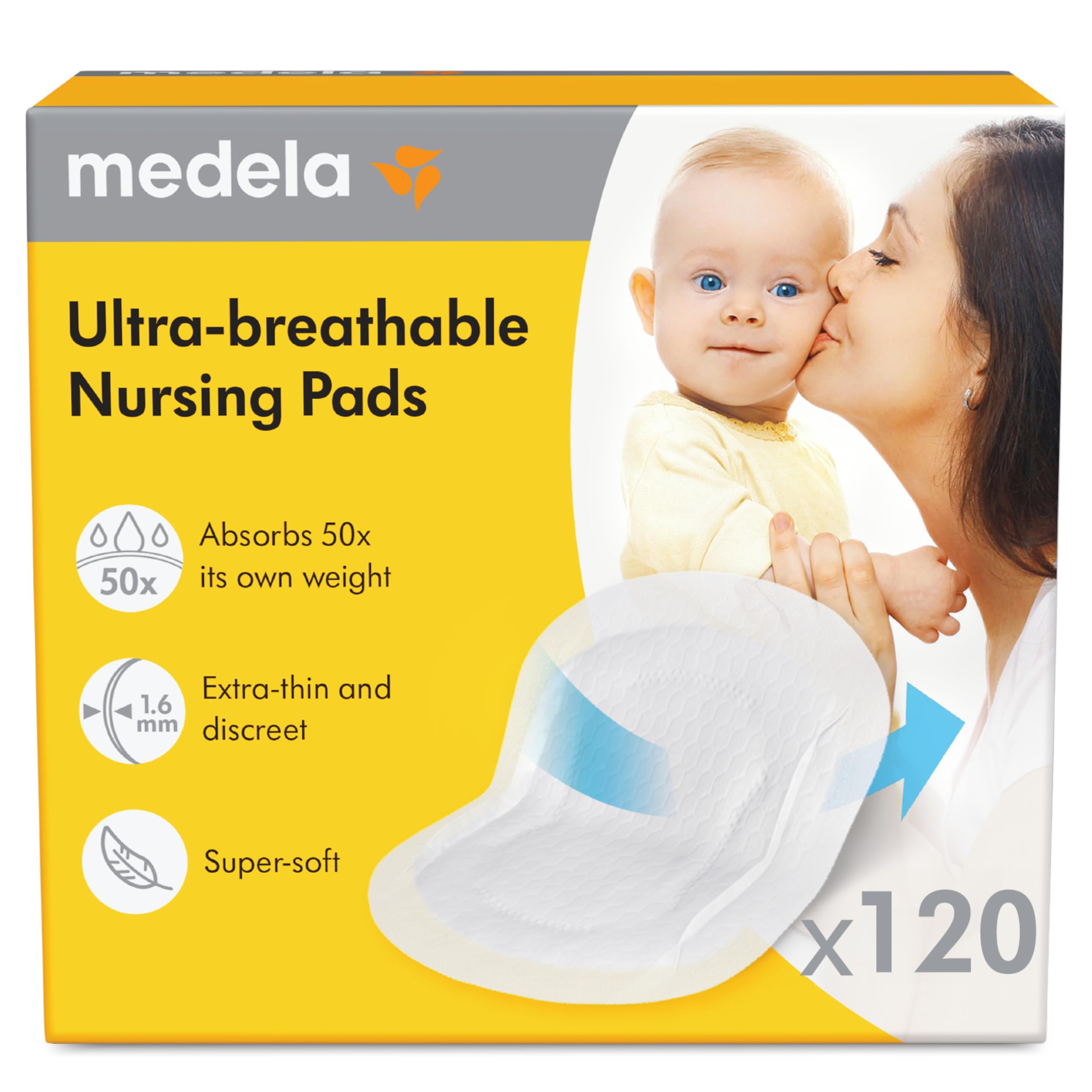 Almohadillas De Lactancia Medela, Ultrarrepirables Y Muy Absorbentes, 120 Unidades - Venta Internacional.