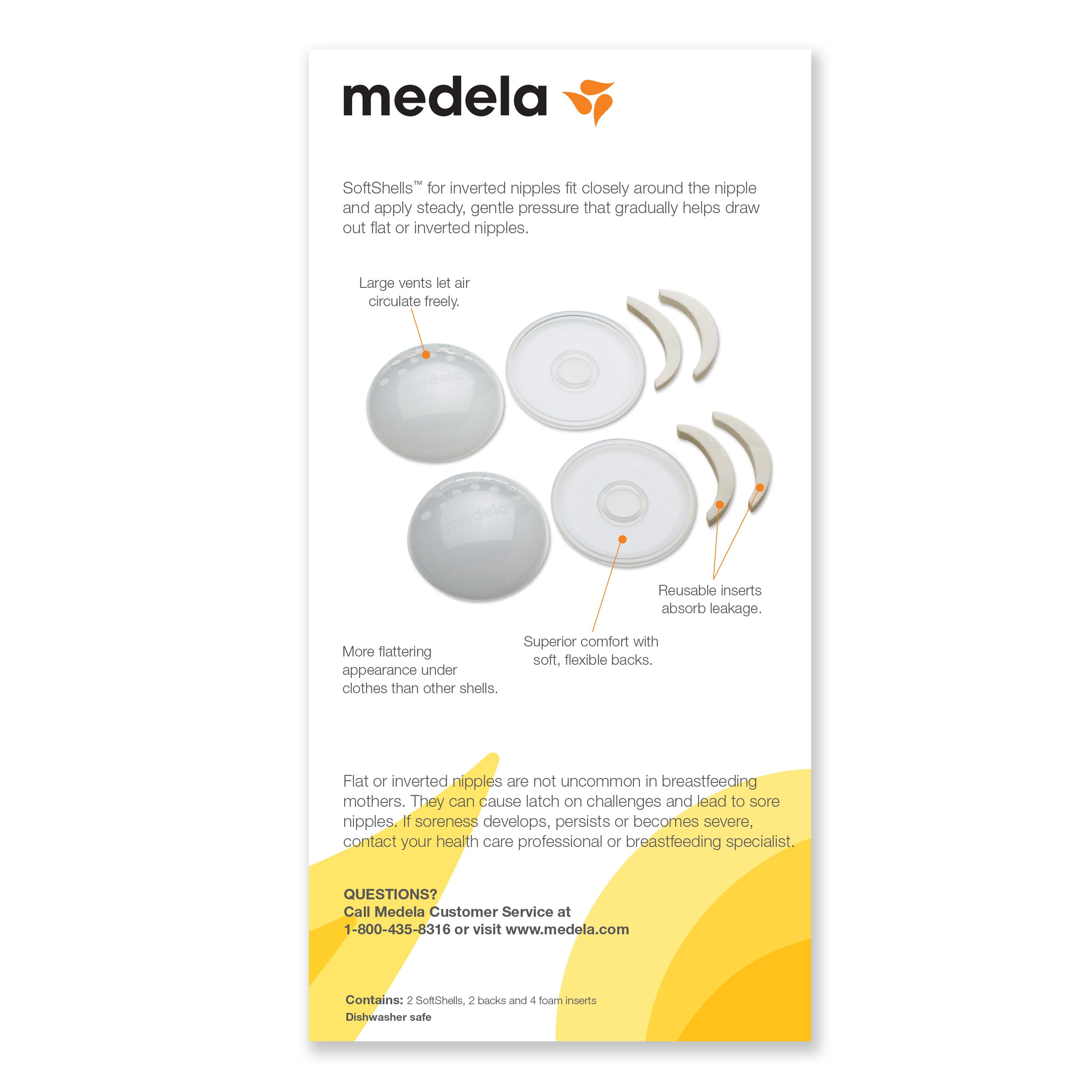 Foto 5 pulgar | Conchas Mamarias Medela Softshells Para Pezones Planos O Invertidos - Venta Internacional.