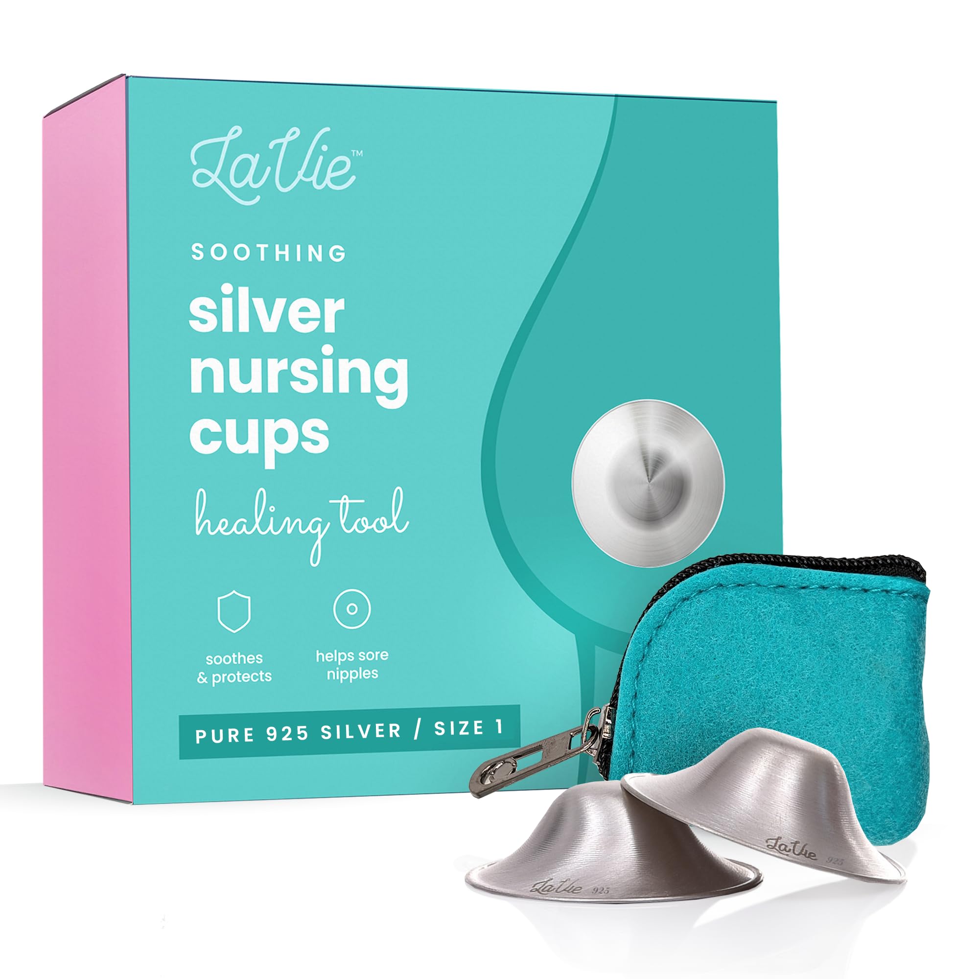 Copas De Lactancia Lavie Silver 925, Protección Relajante Para Pezones - Venta Internacional.