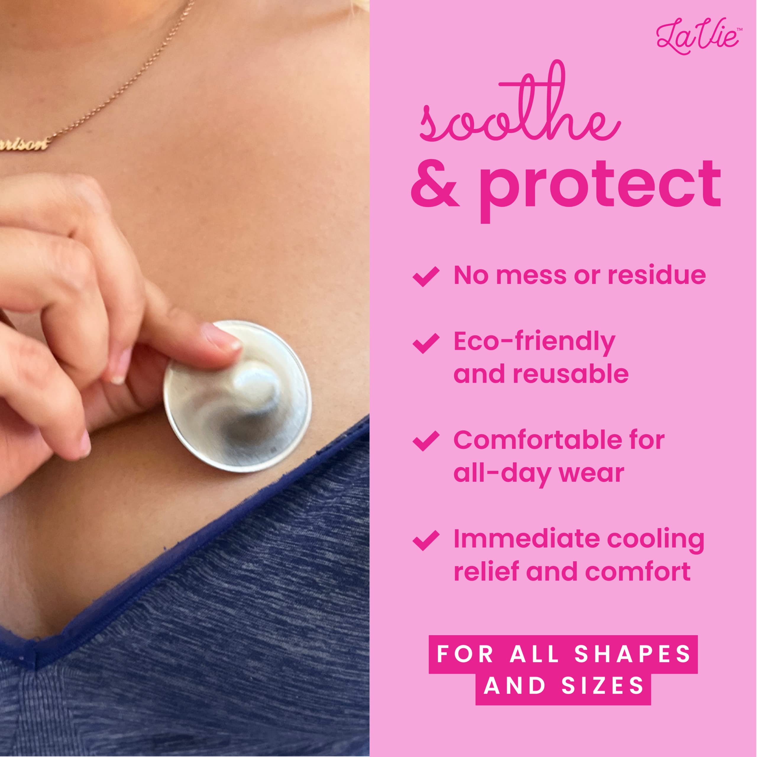 Foto 5 pulgar | Copas De Lactancia Lavie Silver 925, Protección Relajante Para Pezones - Venta Internacional.