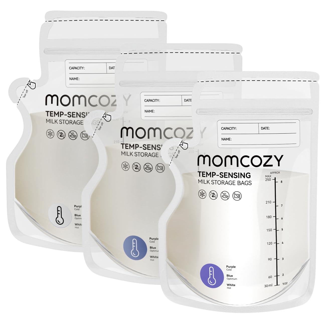 Foto 2 pulgar | Bolsa De Almacenamiento De Leche Materna Momcozy Temp-sensing 200 Unidades 240 Ml - Venta Internacional.