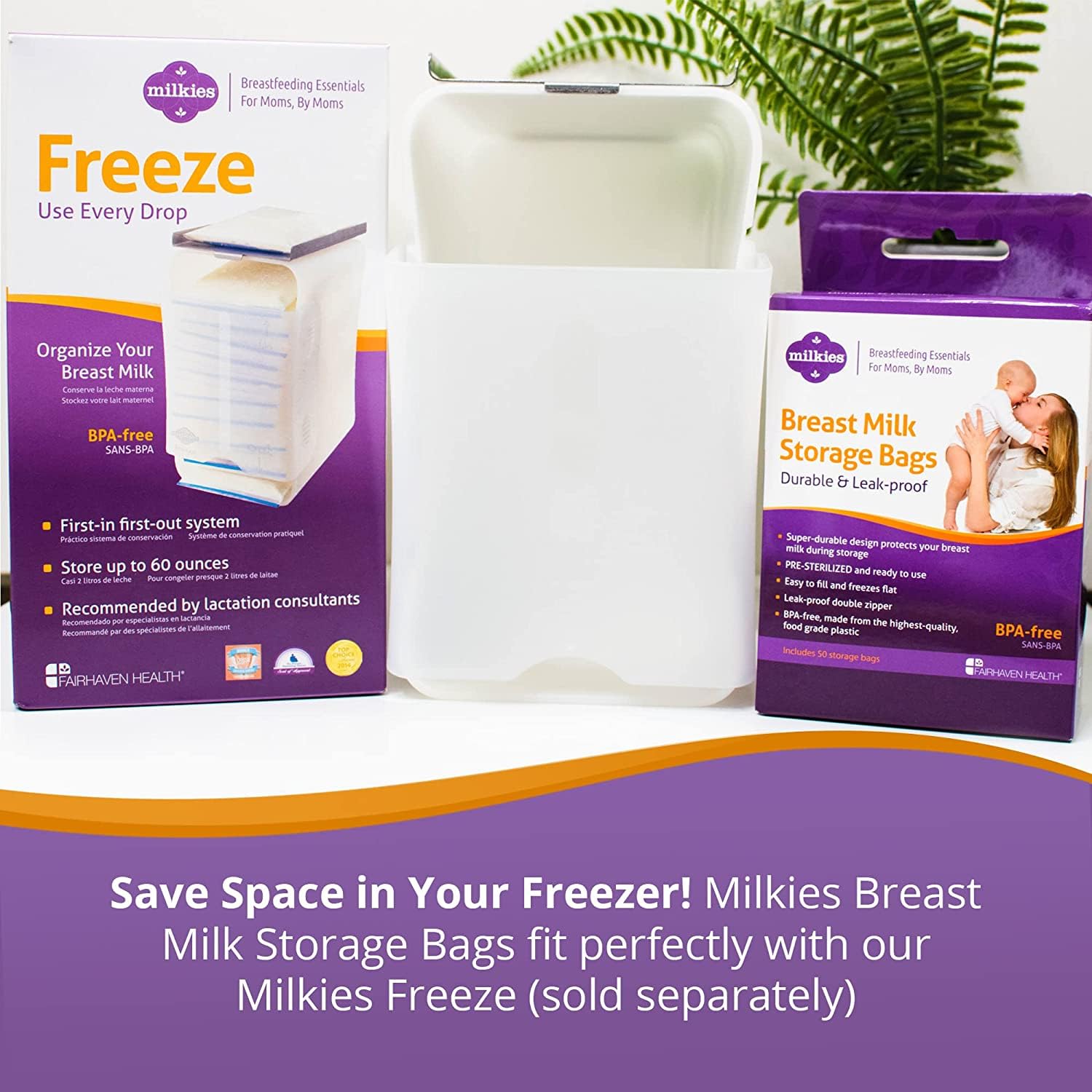 Foto 5 | Bolsas De Almacenamiento De Leche Materna Fairhaven Health Milkies  50 Unidades - Venta Internacional.