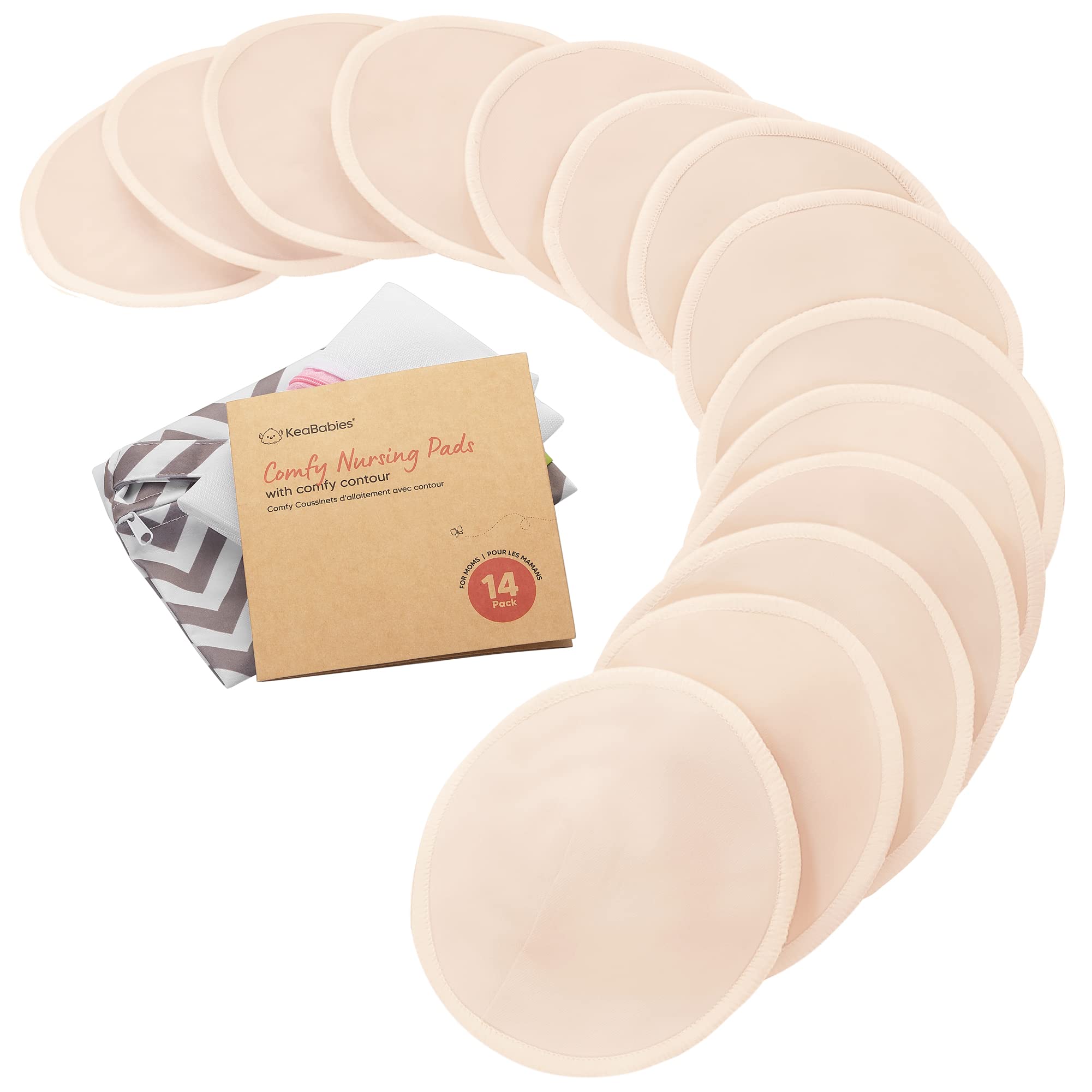 Foto 2 pulgar | Almohadillas de Lactancia Keababies Orgánicas 14 Piezas - Venta Internacional