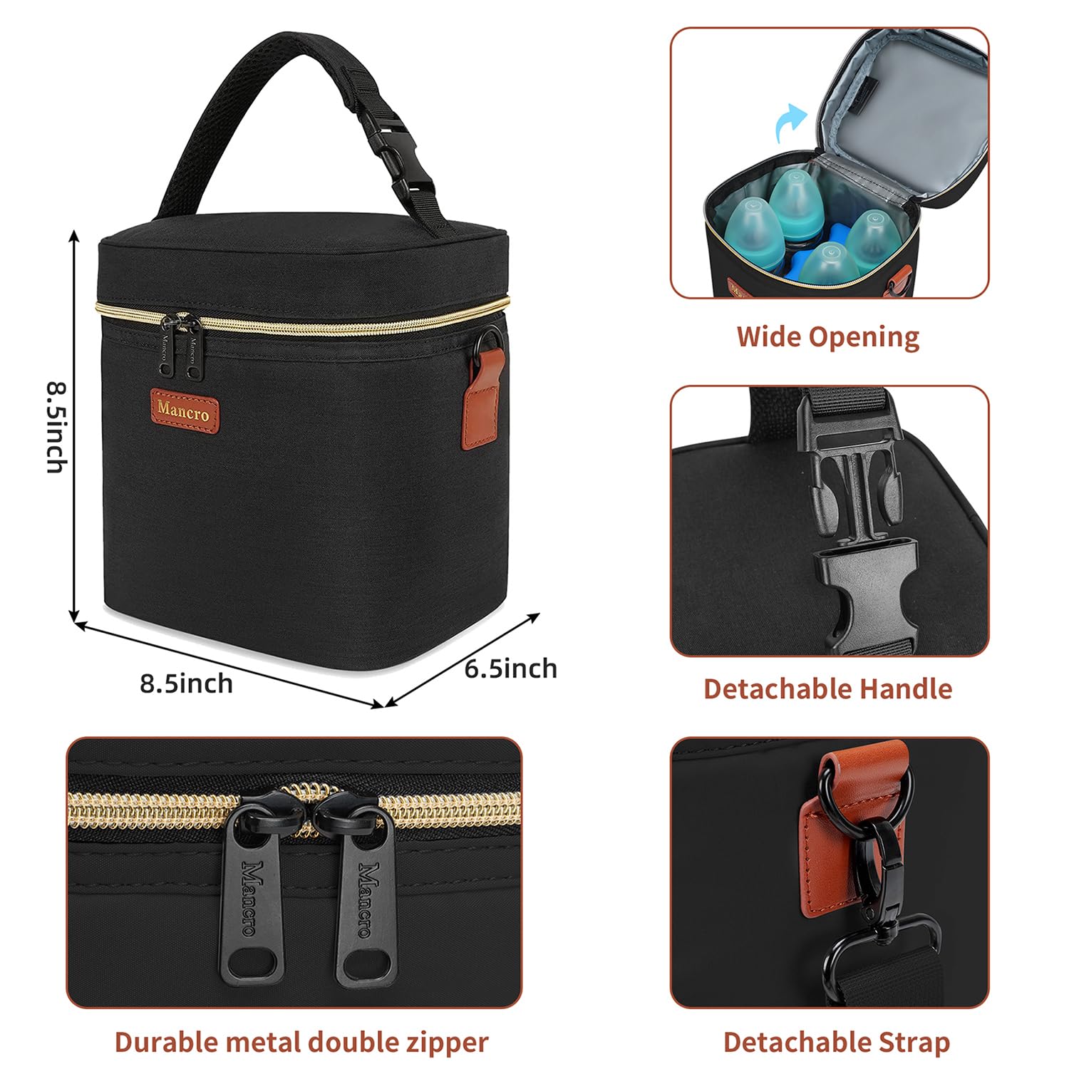 Foto 3 pulgar | Bolsa Refrigeradora Para Leche Materna Mancro Travel Con Paquete De Hielo Para 4 Botellas - Venta Internacional.