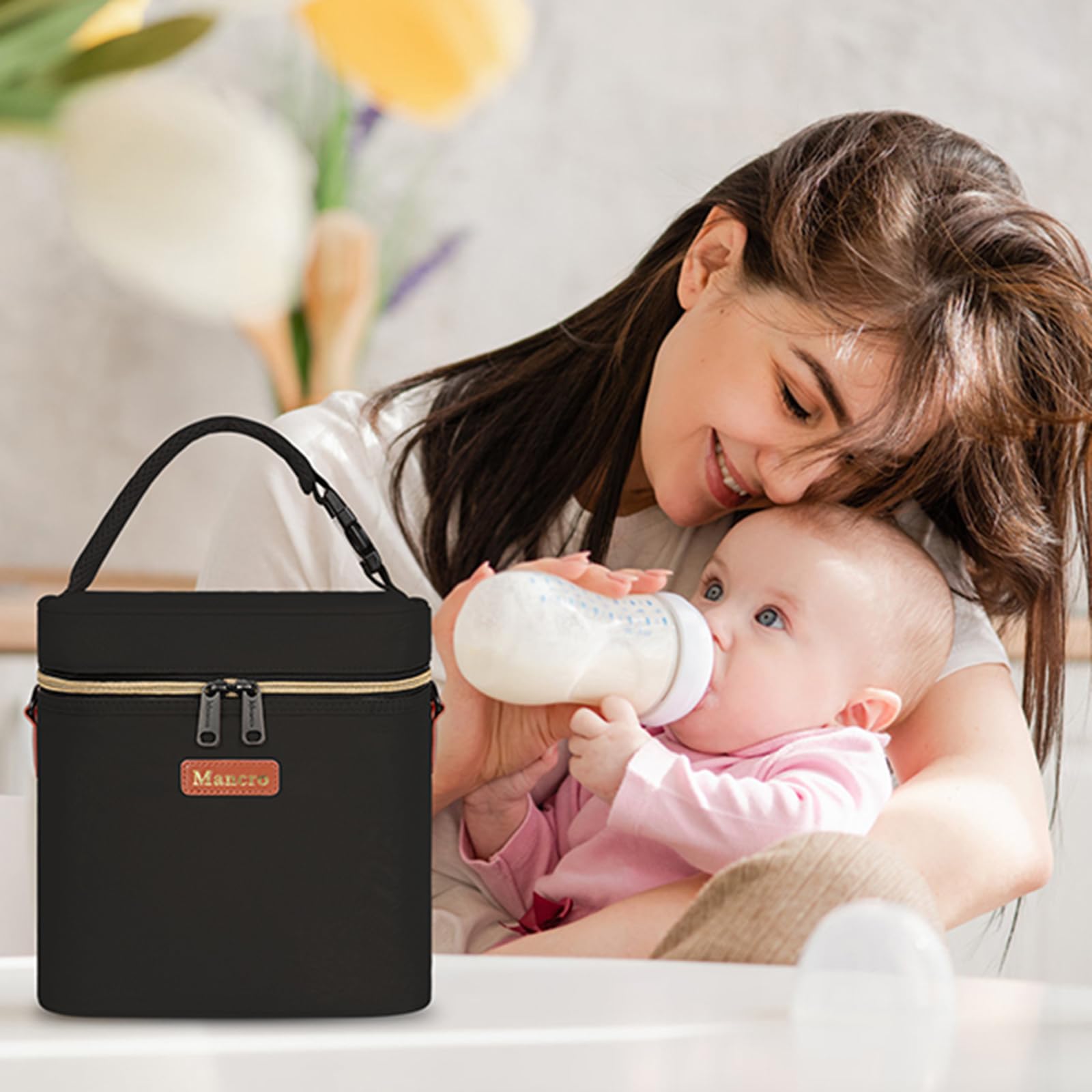 Foto 5 | Bolsa Refrigeradora Para Leche Materna Mancro Travel Con Paquete De Hielo Para 4 Botellas - Venta Internacional.