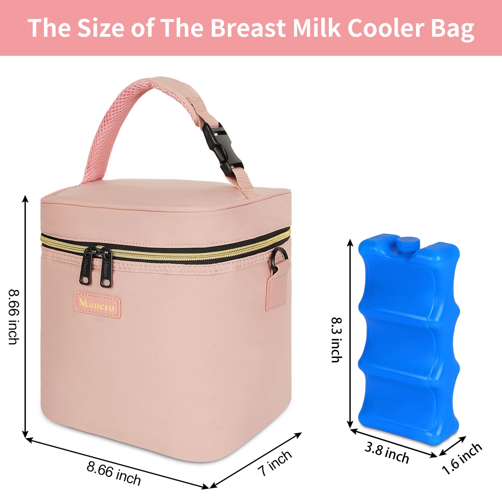 Foto 3 pulgar | Nevera Mancro Para Leche Materna Con Capacidad Para 6 Biberones De Hasta 270 Ml  Color Rosa - Venta Internacional.