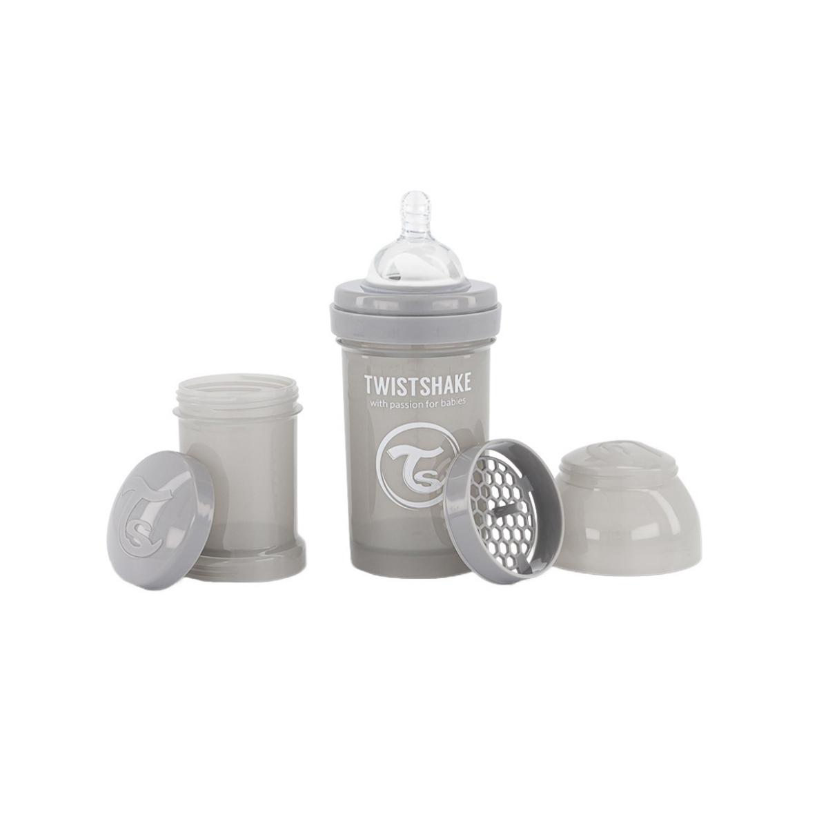 Biberón Twistshake Anti Cólico 6oz color Gris Pastel