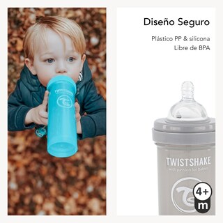 Foto 3 | Biberón Twistshake Anti Cólico 11oz color Azul Pastel