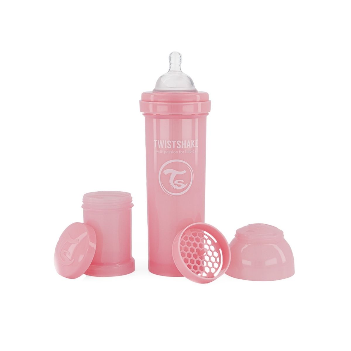 Biberón Twistshake Anti Cólico 11oz color Rosa Pastel