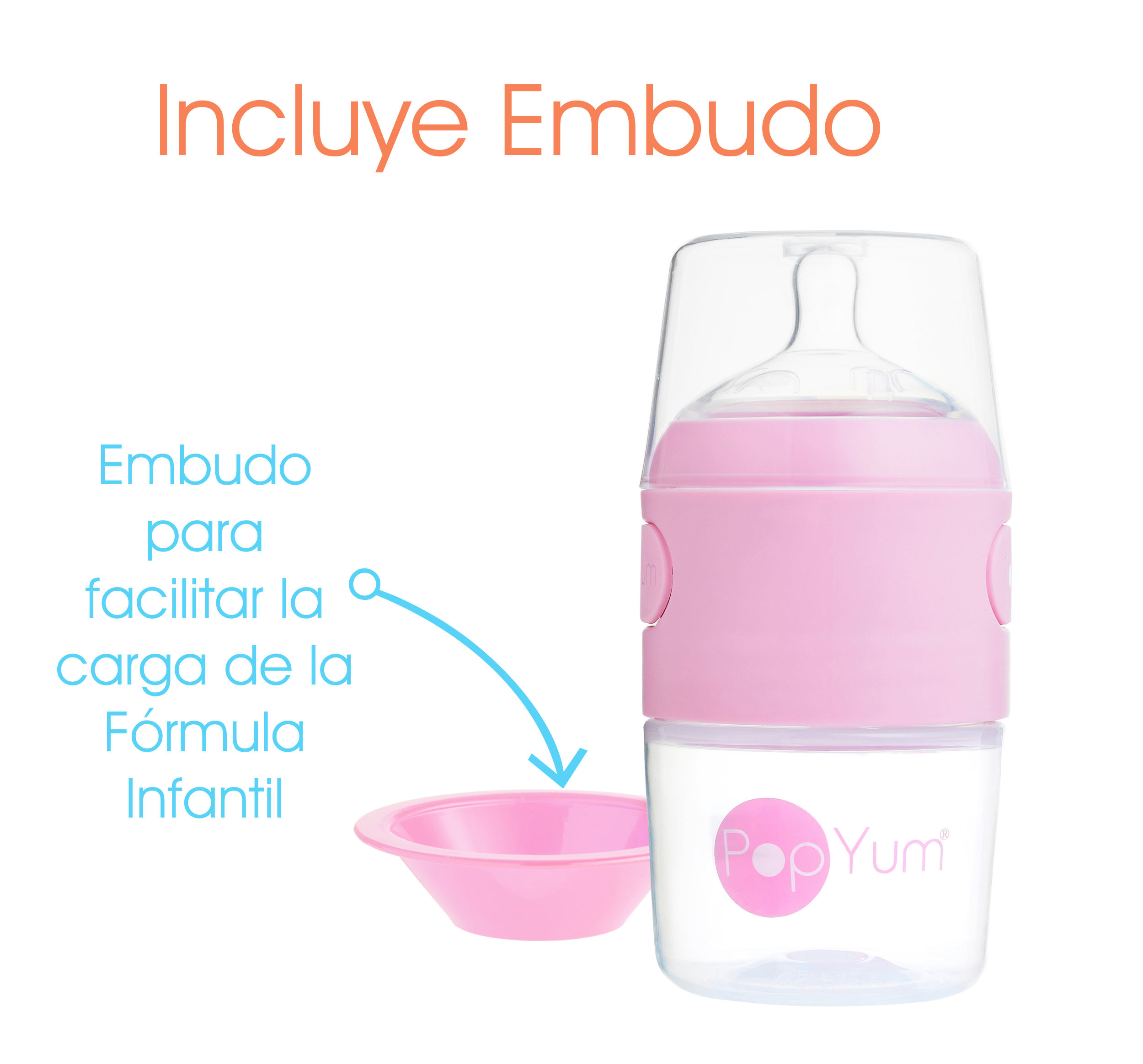 Foto 7 pulgar | Popyum Biberón Anticólico De Bebé Para Mezclar Fórmula 5oz / 150ml Paquete De 2 Piezas Rosa