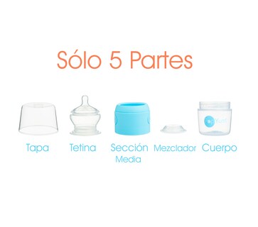 Foto 7 | Popyum Biberón Anticólico De Bebé Para Mezclar Fórmula 5oz / 150ml Paquete De 3 Piezas Azul