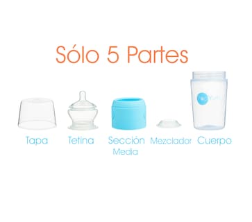 Foto 7 | Popyum Biberón Anticólico De Bebé Para Mezclar Fórmula 9oz / 260ml Paquete De 3 Piezas Azul