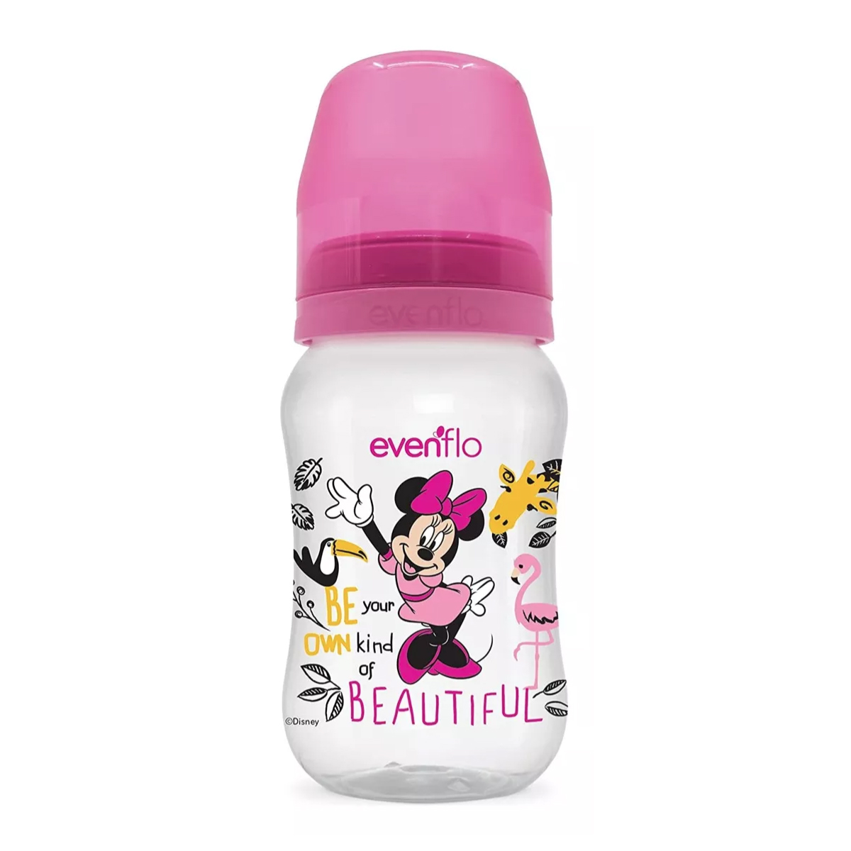 Foto 2 pulgar | Biberón Evenflo Disney Cuello Ancho 9 Oz 1 Pieza Rosa