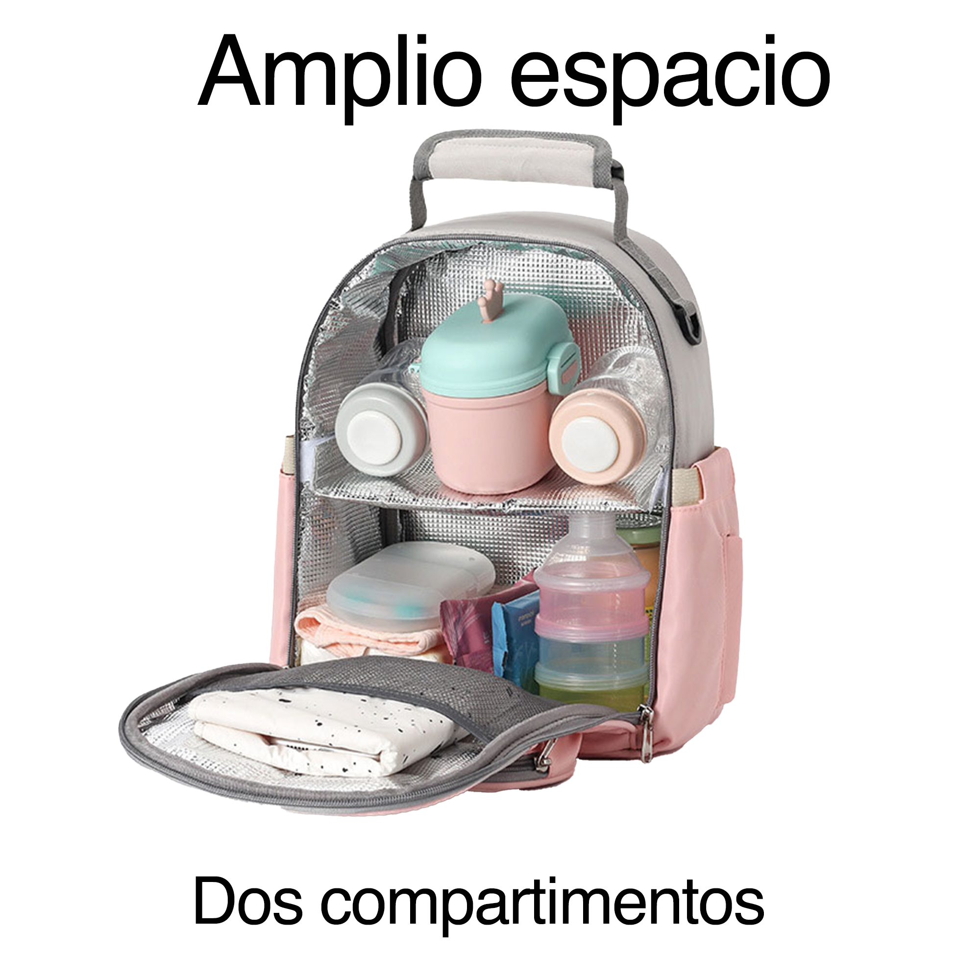 Foto 6 pulgar | Porta Biberones con Aislante Térmico Mochila Ecobaby Original Rosa