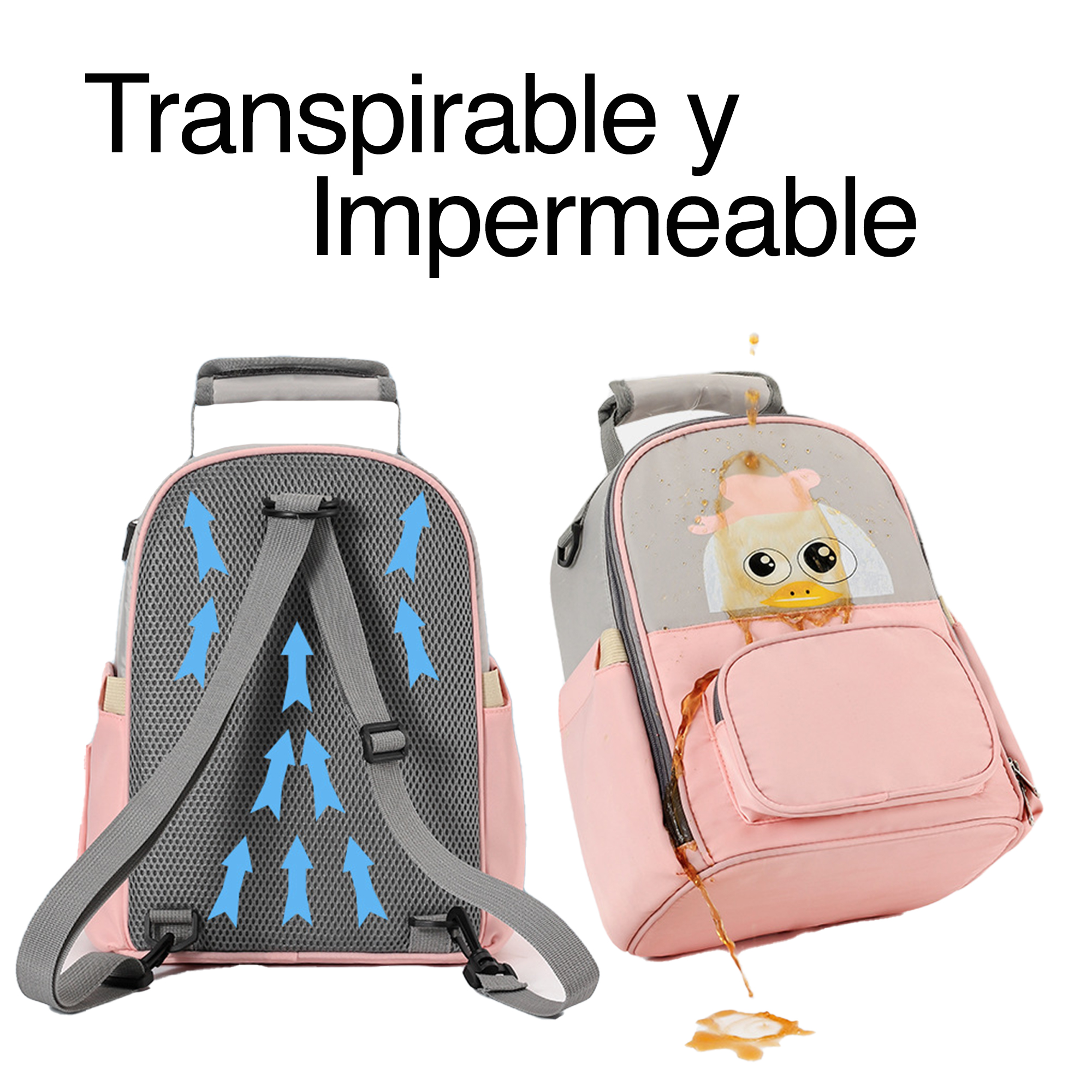 Foto 6 | Porta Biberones con Aislante Térmico Mochila Ecobaby Original Rosa