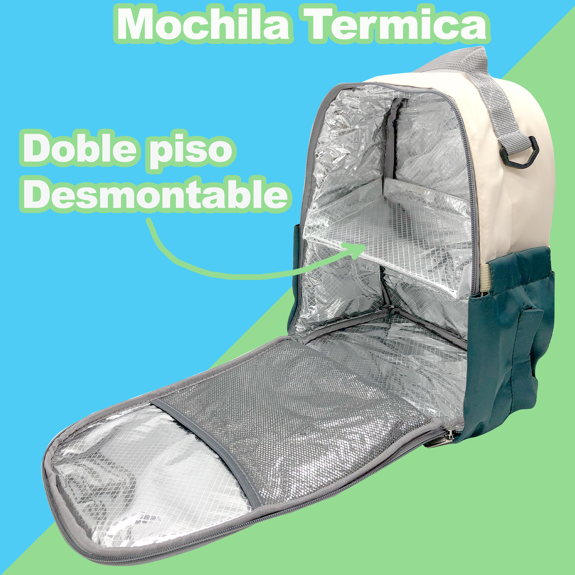 Foto 8 | Mochila Porta Biberones Térmico Ecobaby Original Verde