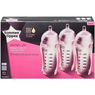 Foto 3 | Biberones para Bolsa de Leche Materna Pouch Tommee Tippee Transparente 3 Unidades