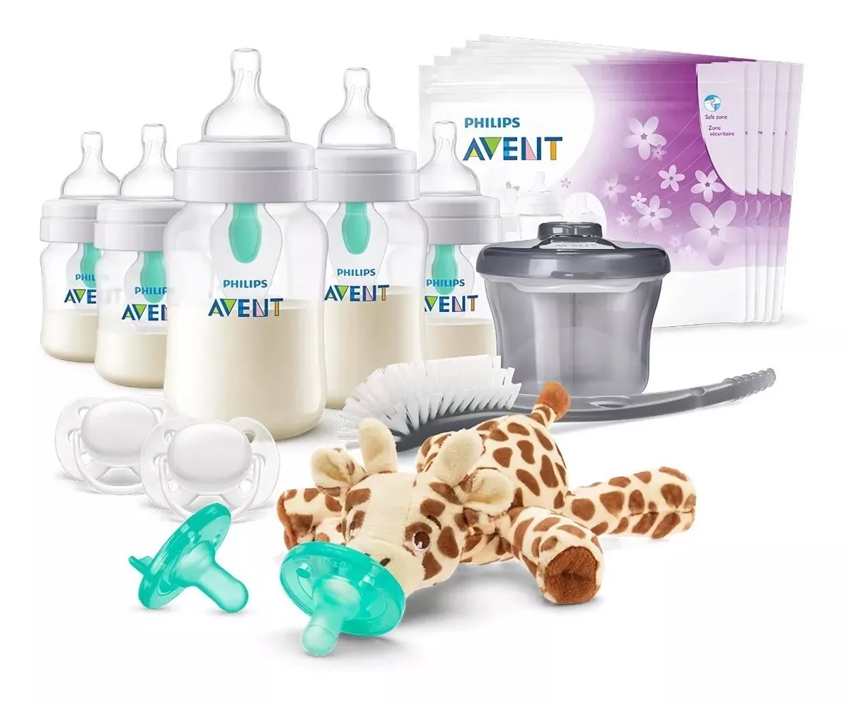 Biberones Avent Natural con Chupones y Bolsas Esterilizadora