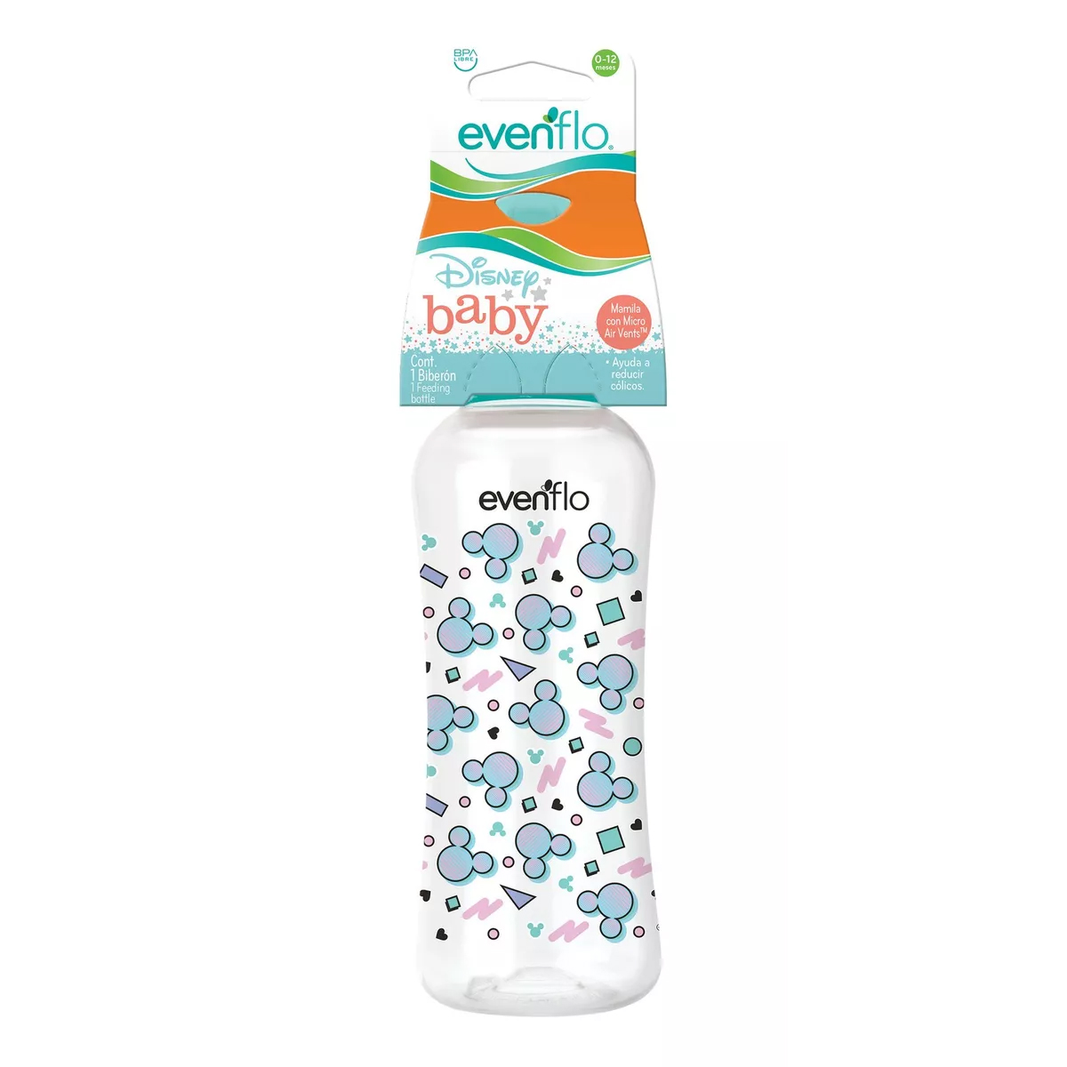 Foto 2 | Biberón Evenflo Disney Baby 8oz 1pz Turquesa