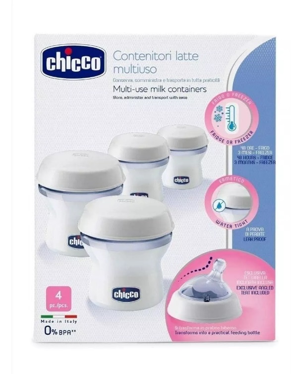 Foto 3 pulgar | Chicco Contenedores Naturalfeeling 4 Piezas + Tetina 4 Oz