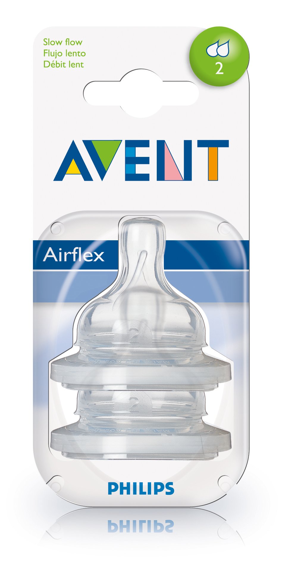 Foto 2 | Nipple Philips Avent Classic Slow Flow, Paquete De 2 - Venta Internacional.