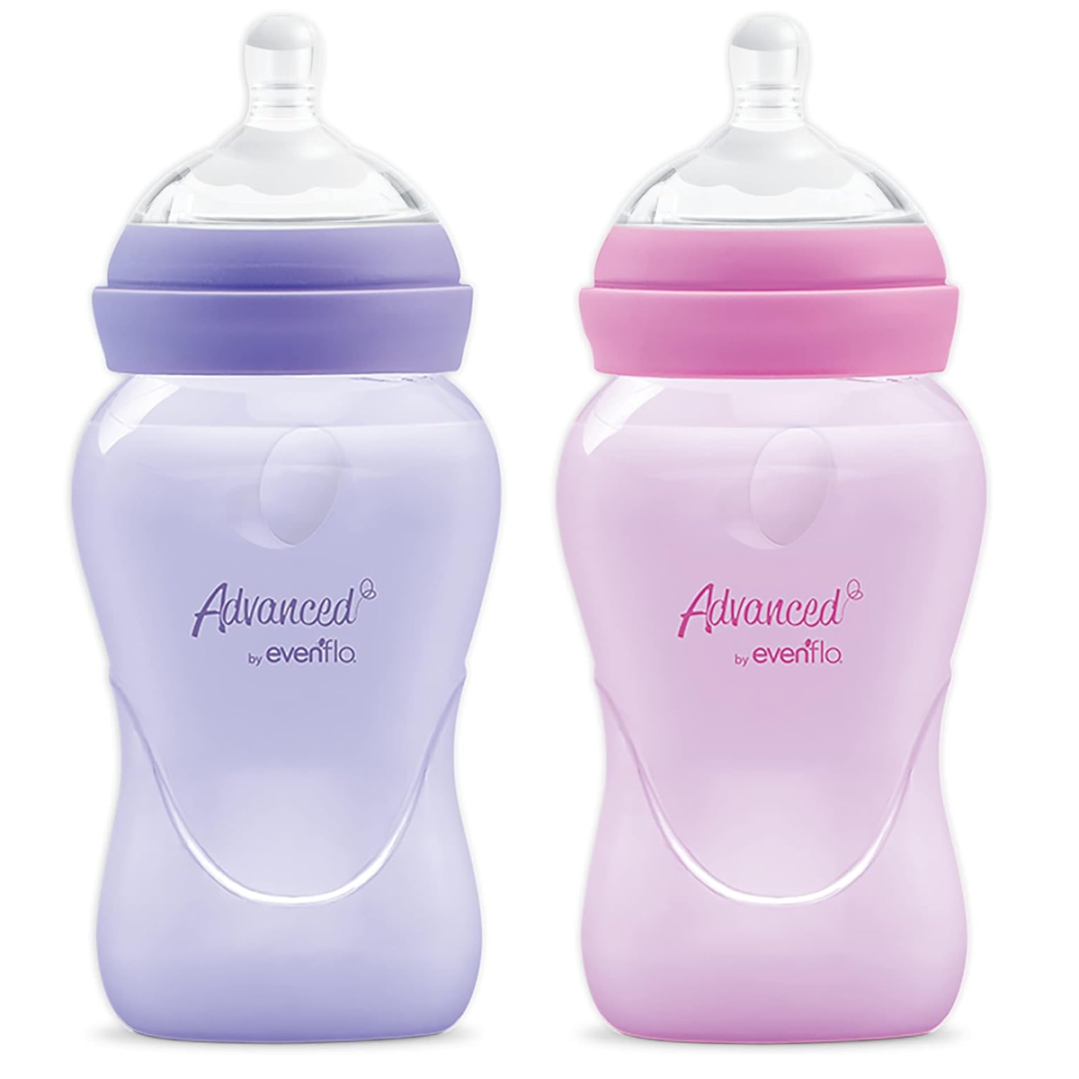 Biberón Evenflo Advanced 9oz 2pz Rosa Lila