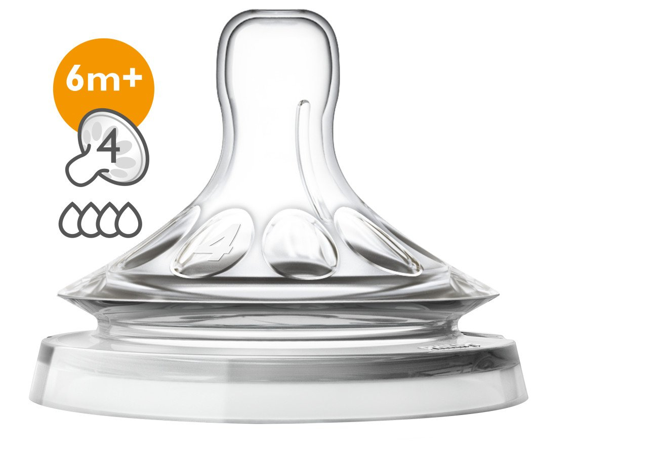 Foto 4 pulgar | Tetina Natural Para Biberón, Flujo Rápido, Paquete De 4 - Venta Internacional.