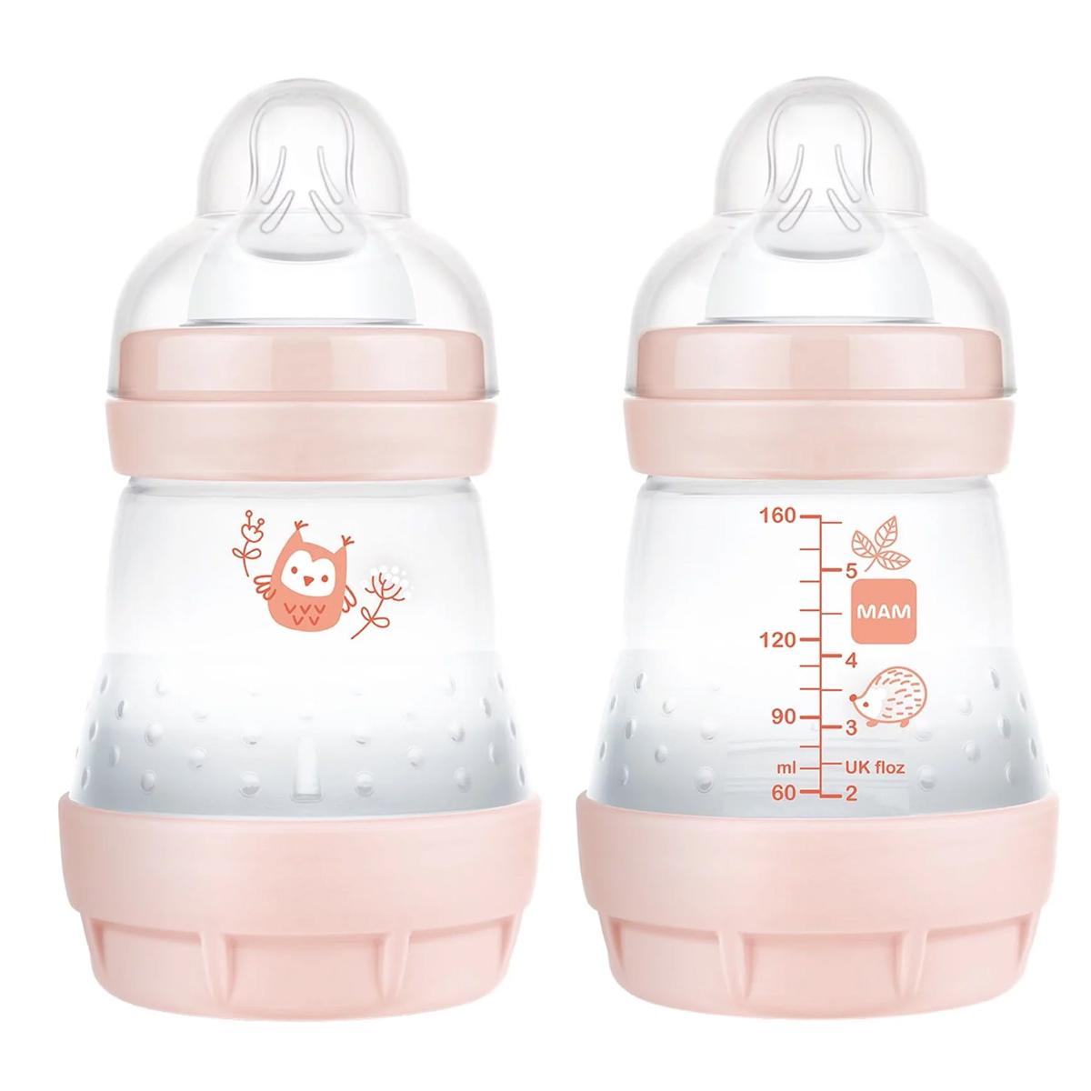 Biberón Mam Baby Easy Start 5oz 2pz Rosa Búho