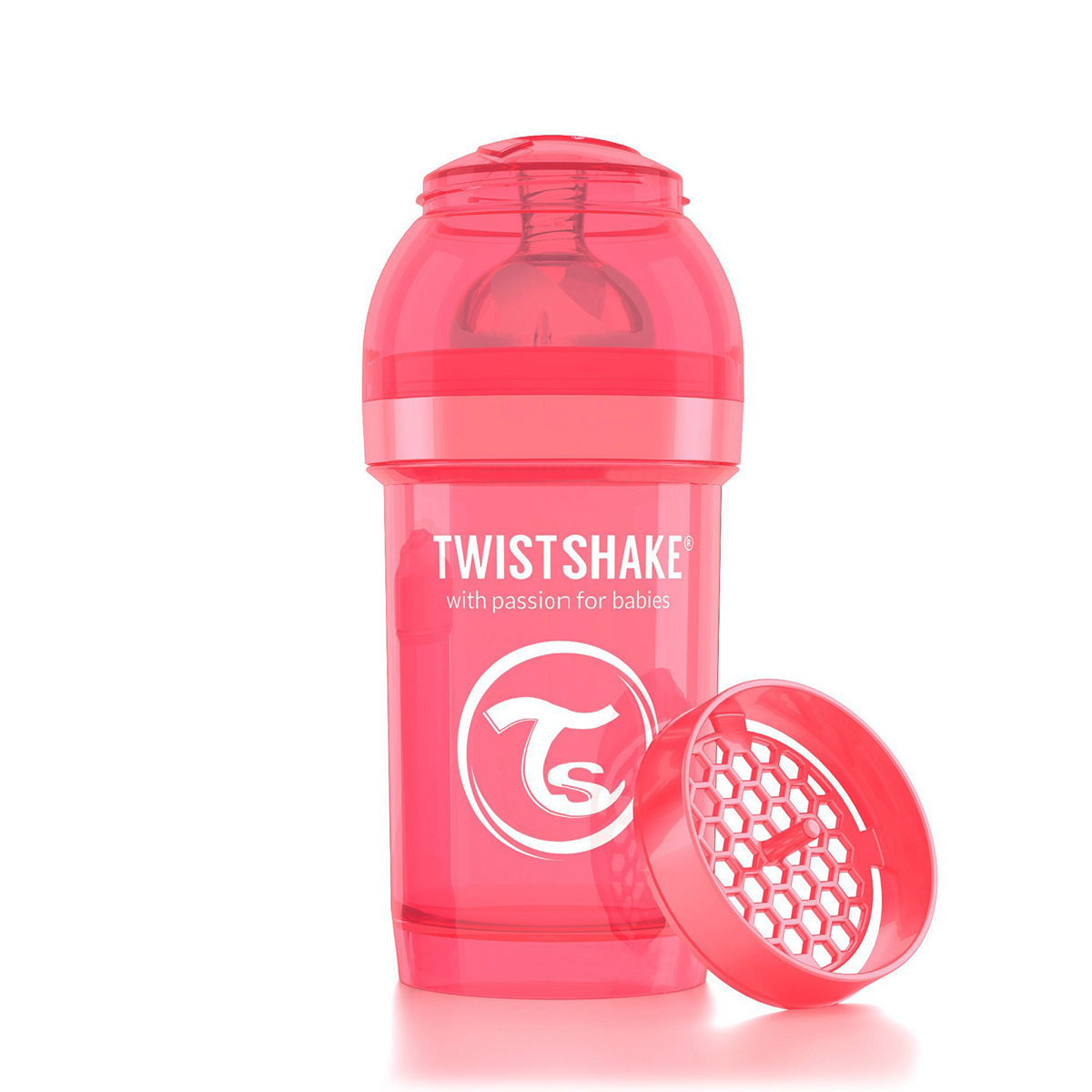 Biberón Twistshake Anticólico Anti Colic 6 Onzas Rosa