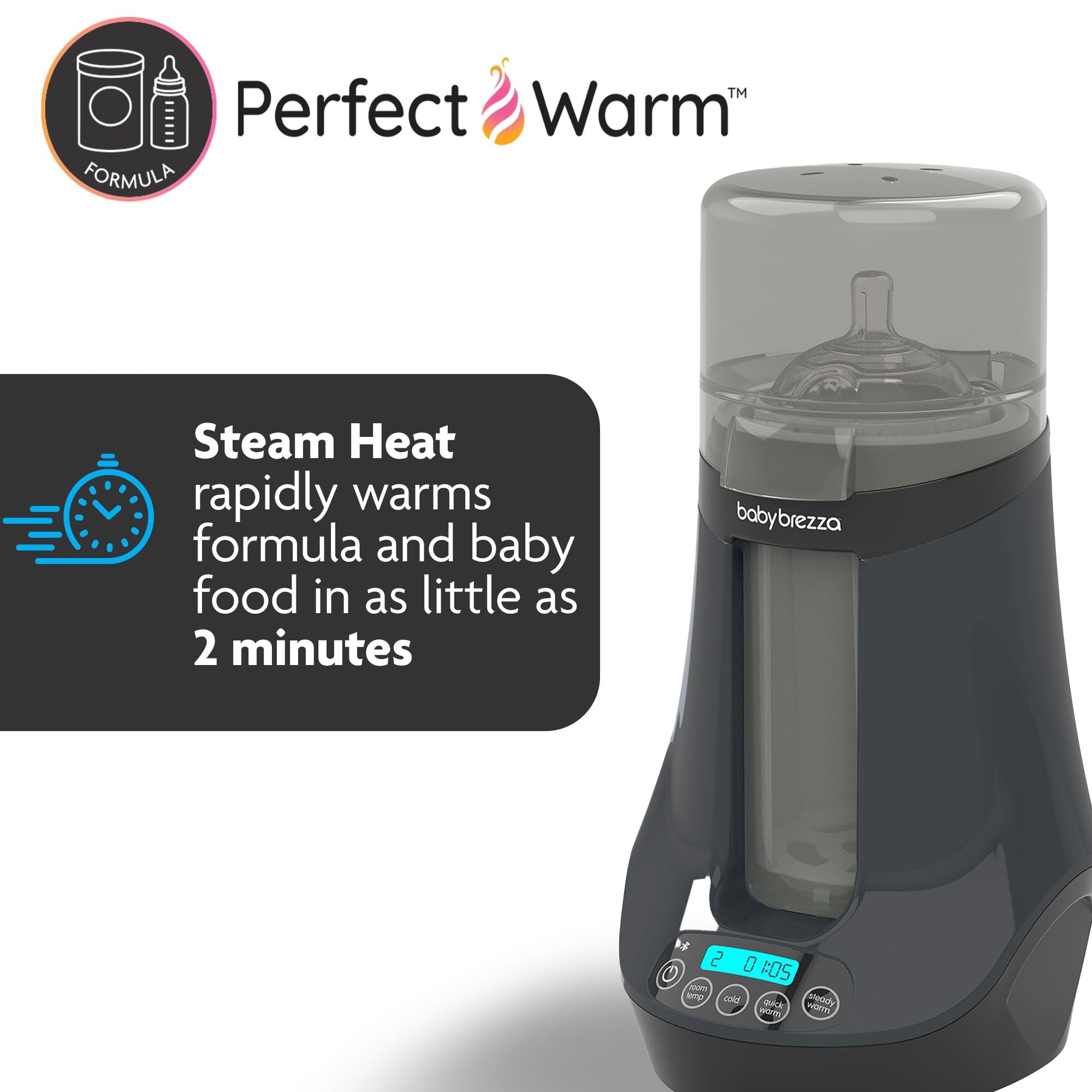 Foto 5 pulgar | Calentador de Biberones Baby Brezza Smart Charcoal Bluetooth - Venta Internacional