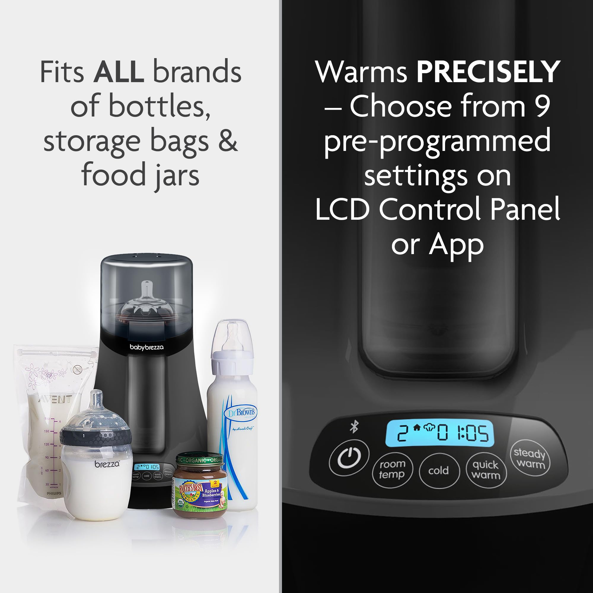 Foto 7 pulgar | Calentador de Biberones Baby Brezza Smart Charcoal Bluetooth - Venta Internacional
