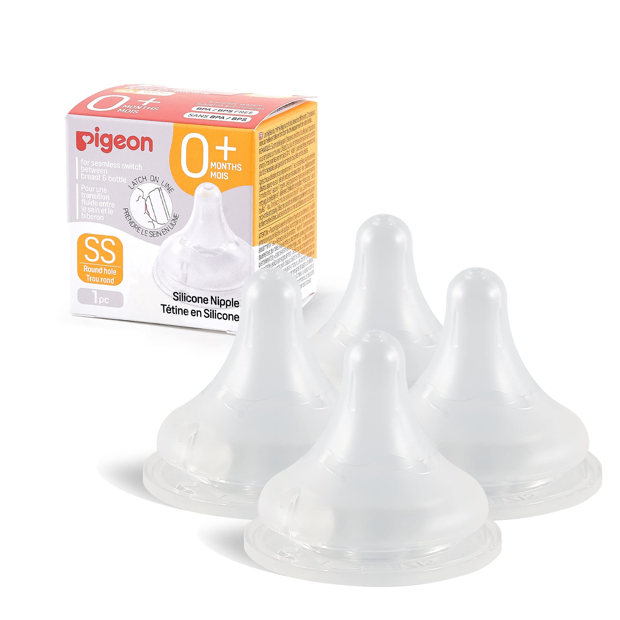 Foto 2 pulgar | Silicona Nipple Pigeon (ss) con Línea de Cierre para más de 0 Meses 4 Unidades - Venta Internacional