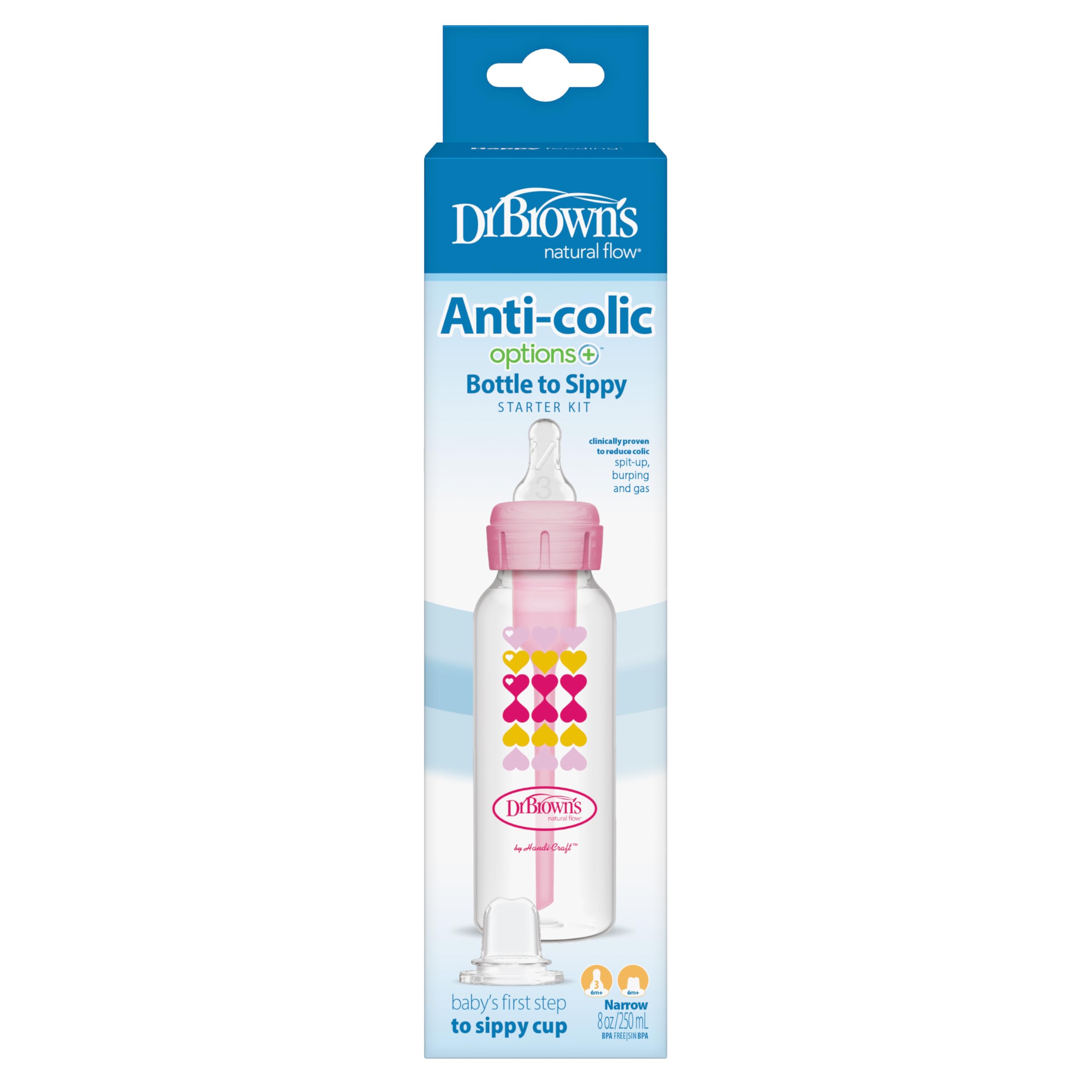 Foto 3 pulgar | Kit Inicial de Botella para Sorber Dr. Brown's Anticólico 250 ml 6 M+ - Venta Internacional