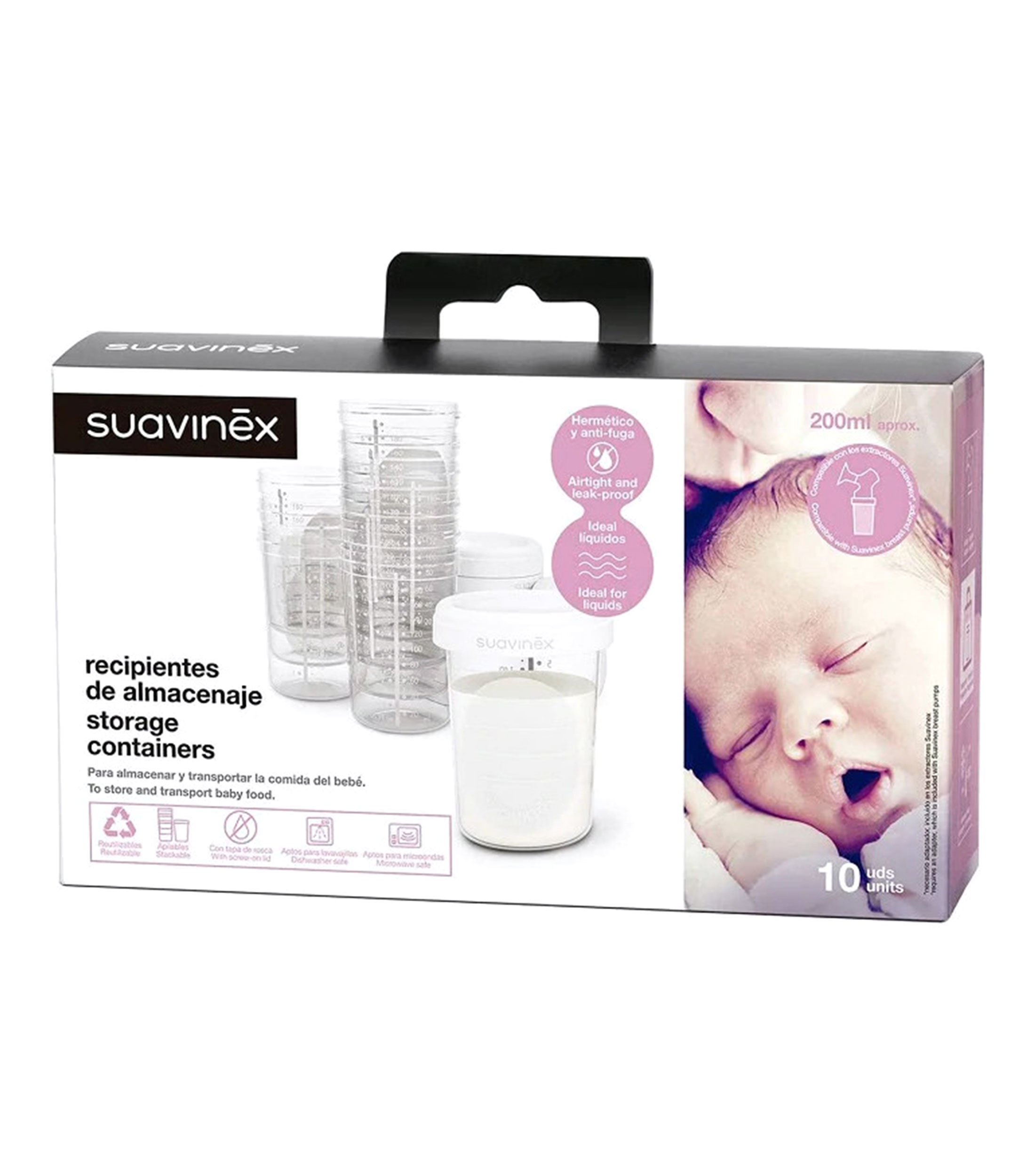 Foto 2 | Recipientes De Almacenaje Para Leche Suavinex 10 Piezas