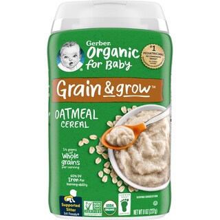 Foto 1 | Baby Cereal Gerber Organic 1st Foods, Avena, 227 Ml (x6) - Venta Internacional.