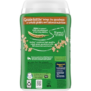 Foto 2 | Baby Cereal Gerber Organic 1st Foods, Avena, 227 Ml (x6) - Venta Internacional.