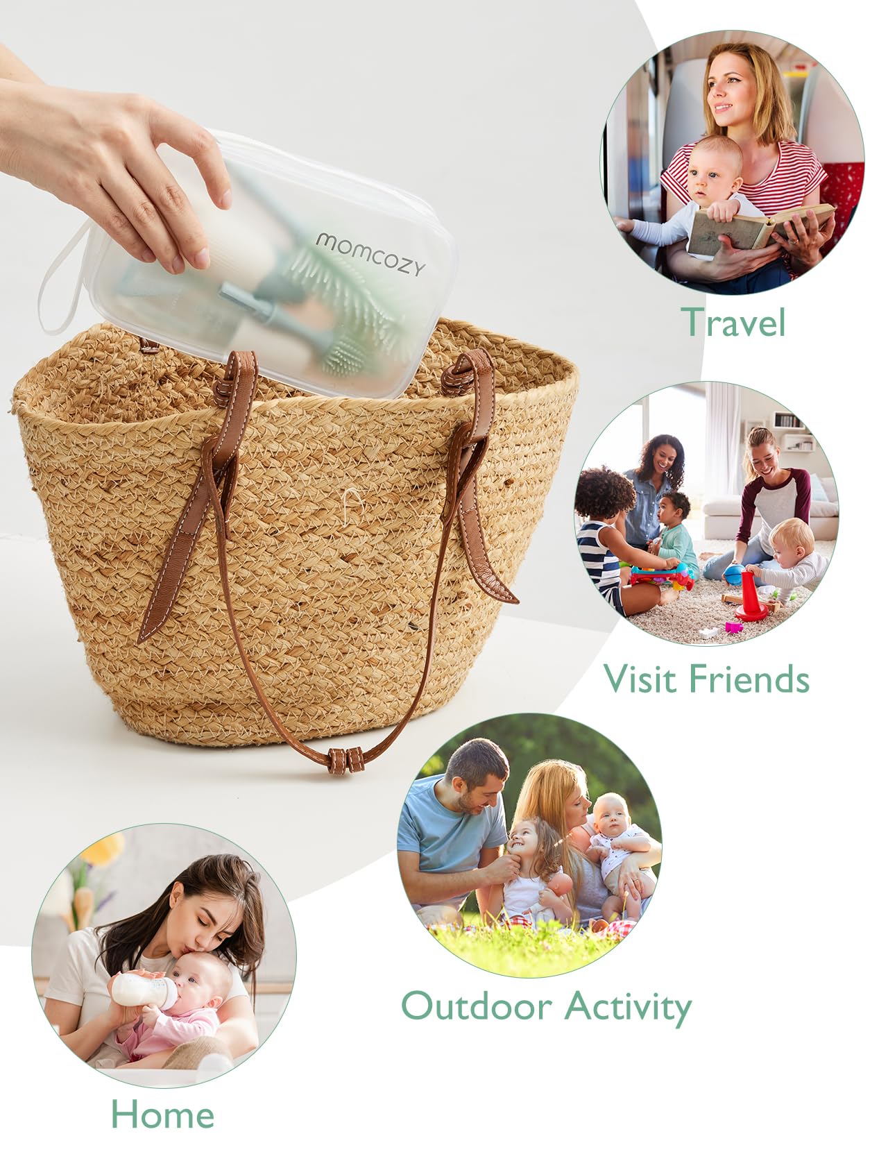 Foto 4 | Kit de Cepillos Momcozy para Biberones-Venta Internacional