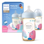 Biberones Avent Ppsu Natural De 270 Ml Con Tetinas De Flujo Medio - Venta Internacional.