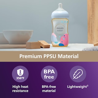 Foto 2 | Biberones Avent Ppsu Natural De 270 Ml Con Tetinas De Flujo Medio - Venta Internacional.