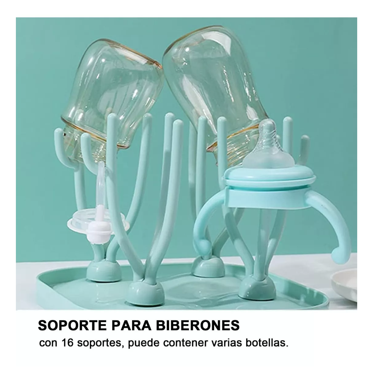 Foto 5 pulgar | Bandeja De Secado Para Escurridor De Biberones Verde