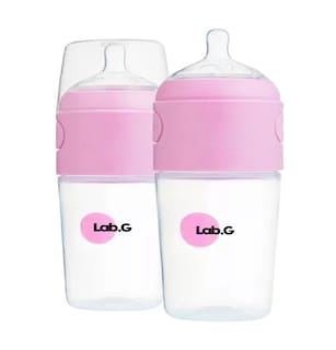 Foto 1 | Biberón Anticólico Lab.g Para Mezclar Fórmula 9oz/260ml 2 Pzs Color Rosa Transparente