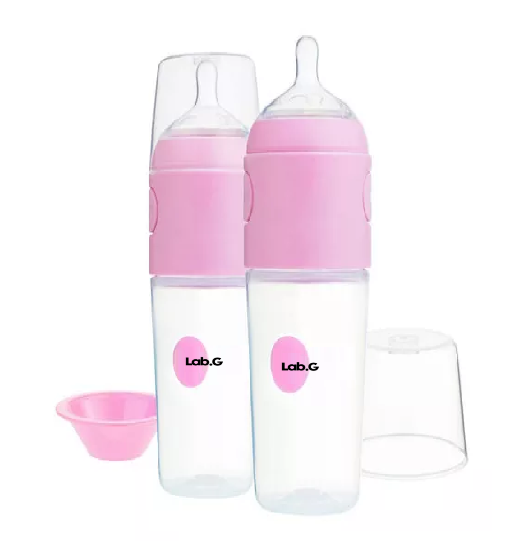 Foto 3 pulgar | Biberón Anticólico Lab.g Para Mezclar Fórmula 9oz/260ml 2 Pzs Color Rosa Transparente
