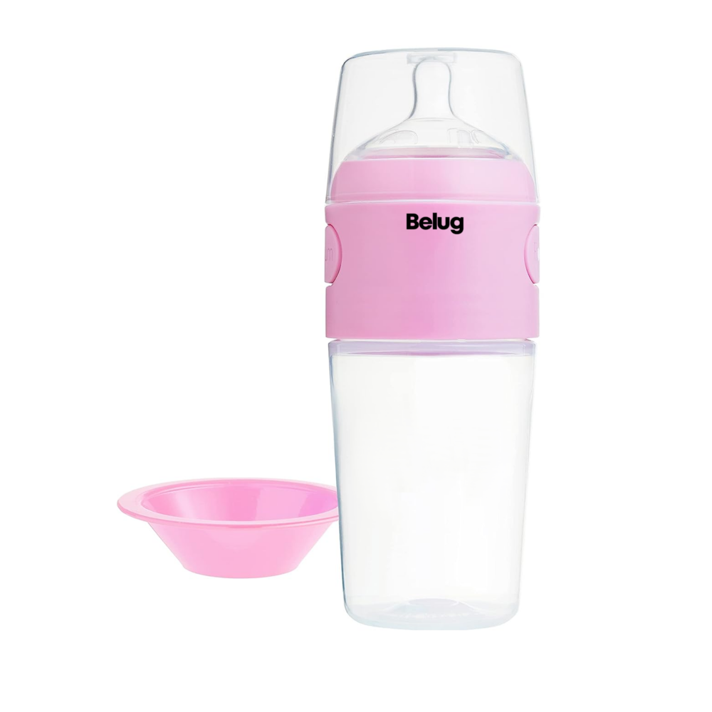 Foto 4 pulgar | Biberón Anticólico Para Mezclar Fórmula 9oz/260ml 3pz Rosas Belug