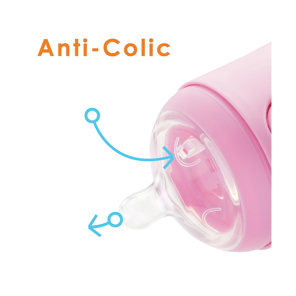 Foto 5 pulgar | Biberón Anticólico Para Mezclar Fórmula 9oz/260ml 3pz Rosas Belug