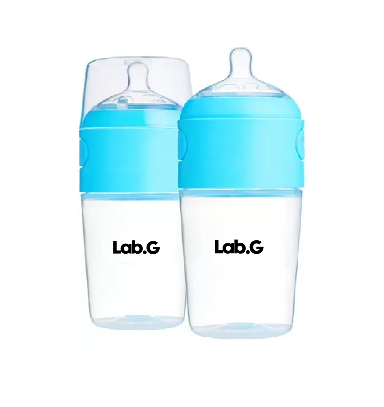 Foto 2 pulgar | Biberón Lab.g Anticólico Para Mezclar Fórmula 9oz/260ml 2pz Color Azul Marino Transparente