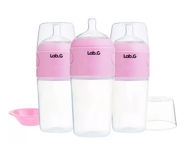 Foto 2 | Biberón Anticólico Lab.g Para Mezclar Fórmula 9oz/260ml 3pz Rosas