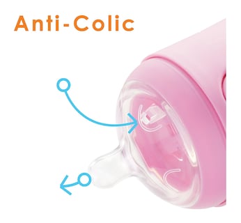 Foto 4 | Biberón Anticólico Lab.g Para Mezclar Fórmula 9oz/260ml 3pz Rosas